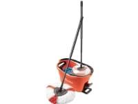 Vileda mop set Turbo Easy Wring & Clean Box, floor wiper (coral/black, incl. power centrifuge and foot pedal)