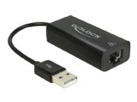 Delock Adapter USB 2.0 > LAN 10/100 Mb/s - Nätverksadapter - USB 2.0 - 10/100 Ethernet
