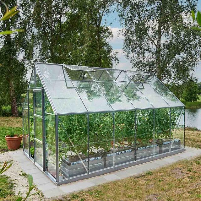 Växthus Bruka Aluminium Glas, inkl. sockel 9,7 M²